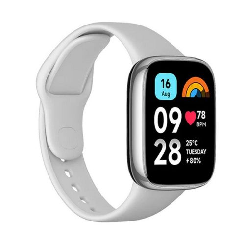 REDMI Watch 3 Active okosóra (szilikon szíj, aktivitásmérő, pulzusmérő, 5ATM, vízálló, 100 sport mód) SZÜRKE