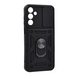   Defender szilikon telefonvédő (ütésállóság, tartógyűrű, kameravédő) FEKETE