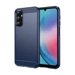 Szilikon telefonvédő (ütésállóság, légpárnás sarok, szálcsiszolt, karbon minta) SÖTÉTKÉK   Szilikon telefonvédő (ütésállóság, légpárnás sarok, szálcsiszolt, karbon minta) SÖTÉTKÉK