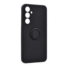 Szilikon telefonvédő (tartógyűrű, mikrofiber plüss belső, mágneses, kameravédő) FEKETE   Szilikon telefonvédő (tartógyűrű, mikrofiber plüss belső, mágneses, kameravédő) FEKETE