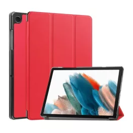   Tok álló, bőr hatású (aktív FLIP, oldalra nyíló, TRIFOLD, asztali tartó) PIROS
