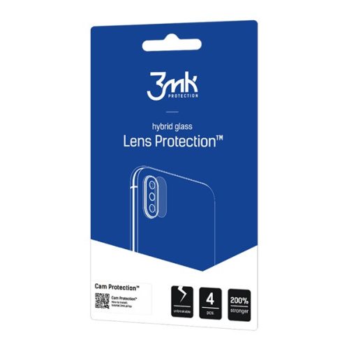 3MK LENS PROTECTION kameravédő üveg 4db (flexibilis, ultravékony, 0.2mm, 7H) ÁTLÁTSZÓ