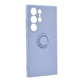   Szilikon telefonvédő (tartógyűrű, mikrofiber plüss belső, mágneses, kameravédő) LILA