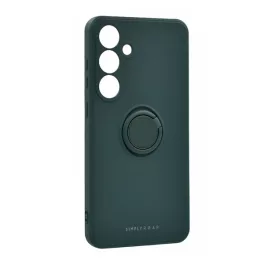   ROAR AMBER szilikon telefonvédő (tartógyűrű, mágneses, kameravédő) SÖTÉTZÖLD