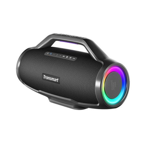 TRONSMART BANG MAX bluetooth hordozható hangszóró (v5.3, IPX6 vízálló, 130W, AUX kimenet, RGB) FEKETE