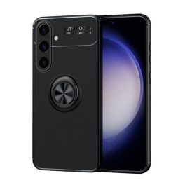 Szilikon telefonvédő (asztali tartó, tartógyűrű, 360°, mágneses) FEKETE   Szilikon telefonvédő (asztali tartó, tartógyűrű, 360°, mágneses) FEKETE