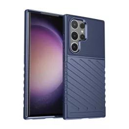   Szilikon telefonvédő (ütésállóság, csíkos, dombor minta) SÖTÉTKÉK