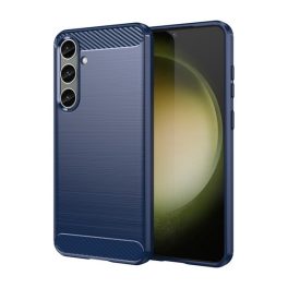 Szilikon telefonvédő (ütésállóság, légpárnás sarok, szálcsiszolt, karbon minta) SÖTÉTKÉK   Szilikon telefonvédő (ütésállóság, légpárnás sarok, szálcsiszolt, karbon minta) SÖTÉTKÉK