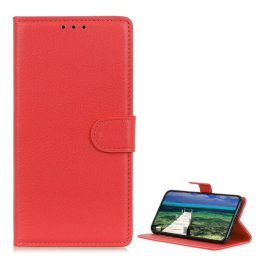 Tok álló, bőr hatású (FLIP, oldalra nyíló, asztali tartó, prémium) PIROS   Tok álló, bőr hatású (FLIP, oldalra nyíló, asztali tartó, prémium) PIROS
