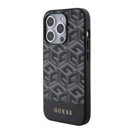   GUESS 4G G CUBE szilikon telefonvédő (műanyag hátlap, MagSafe) FEKETE