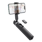 HOCO K18 szelfibot (univerzális, tripod állvány, állítható, bluetooth távkioldó, 97cm, 4.5-7.0" méret) FEKETE