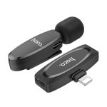 HOCO L15 bluetooth mikrofon (lightning, LAVALIER csíptethető, zajszűrő) FEKETE