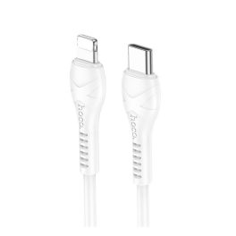   HOCO X37 adatkábel (Type-C - lightning, 27W, törésgátló, 100cm) FEHÉR