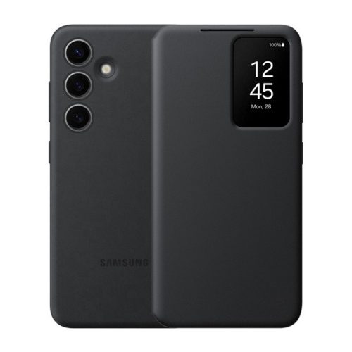 SAMSUNG tok álló (aktív FLIP, oldalra nyíló, Smart View Cover) FEKETE