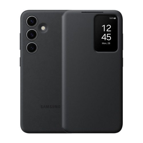 SAMSUNG tok álló (aktív FLIP, oldalra nyíló, Smart View Cover) FEKETE