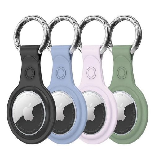 DUX DUCIS szilikon tok 4db (kulcstartó, fekete/kék/rózsaszín, zöld) Apple AirTag