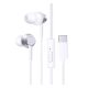 BASEUS ENCOK CZ11 fülhallgató SZTEREO (Type-C, mikrofon, felvevő gomb, hangerőszabályzó) FEHÉR