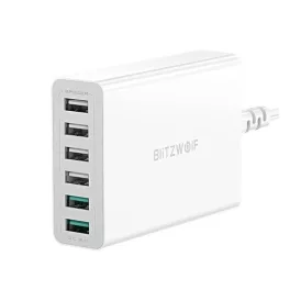   BLITZWOLF hálózati elosztó 6 USB aljzat (60W, PD gyorstöltő 3.0) FEHÉR