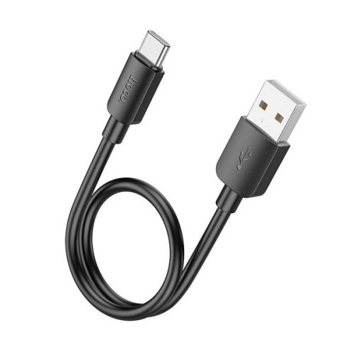 HOCO X96 adatkábel (USB - Type-C, 27W, PD gyorstöltő, 25cm) FEKETE