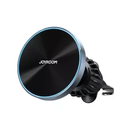   JOYROOM autós tartó (szellőzőre, mágneses, 360°, LED jelzés, 15W, wireless, 4.5-7" méret) FEKETE