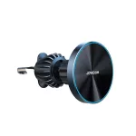 JOYROOM autós tartó (szellőzőre, mágneses, 360°, LED jelzés, 15W, wireless, 4.5-7" méret) FEKETE