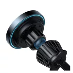 JOYROOM autós tartó (szellőzőre, mágneses, 360°, LED jelzés, 15W, wireless, 4.5-7" méret) FEKETE