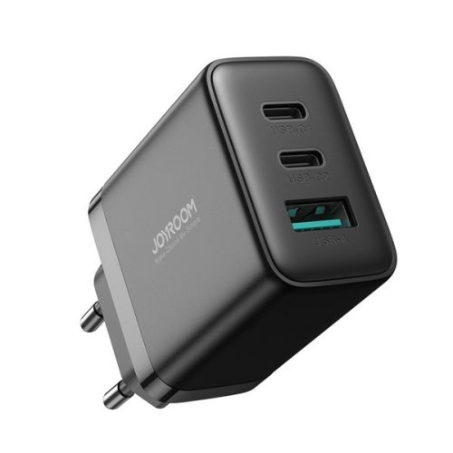 JOYROOM hálózati töltő USB+2 Type-C aljzat (32W, PD gyorstöltő) FEKETE