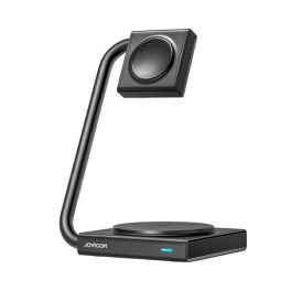   JOYROOM asztali töltőállvány 2in1 (15W, wireless, MagSafe, Apple Watch töltő, kábelt nem tartalmaz) FEKETE