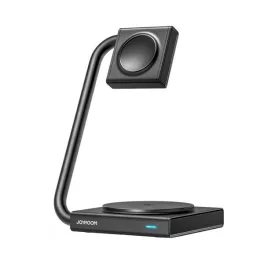   JOYROOM asztali töltőállvány 2in1 (15W, wireless, MagSafe, Apple Watch töltő, kábelt nem tartalmaz) FEKETE
