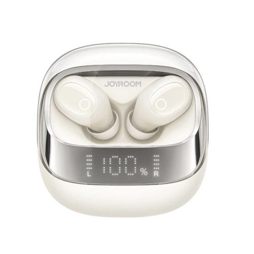 JOYROOM JDOTS bluetooth fülhallgató SZTEREO (v5.3, TWS, mikrofon, zajszűrő, LED kijelző + töltőtok) FEHÉR