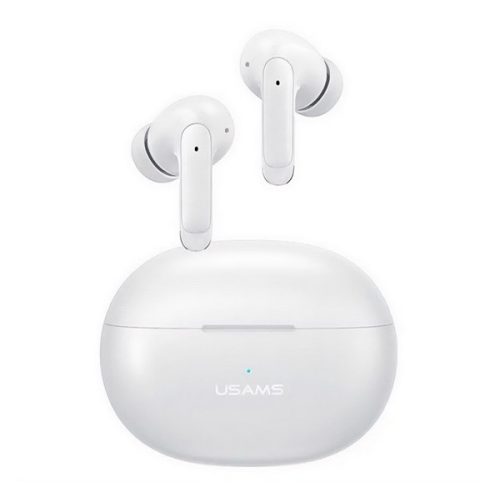 USAMS X-DON bluetooth fülhallgató SZTEREO (v5.3, TWS, mikrofon, zajszűrő + töltőtok) FEHÉR