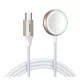 JOYROOM töltőkábel Type-C (wireless, mágneses, gyorstöltő, 120cm, Apple Watch töltő) FEHÉR