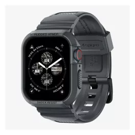   SPIGEN RUGGED ARMOR PRO pótszíj (egyedi méret, szilikon, ütésállóság + szilikon keret) SÖTÉTSZÜRKE
