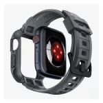 SPIGEN RUGGED ARMOR PRO pótszíj (egyedi méret, szilikon, ütésállóság + szilikon keret) SÖTÉTSZÜRKE