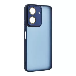   Szilikon telefonvédő (ütésállóság, akril hátlap, kameravédő) SÖTÉTKÉK