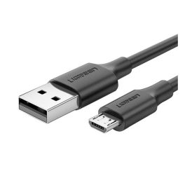   UGREEN adatkábel (USB - microUSB, 2.4A, gyorstöltő, 200cm) FEKETE