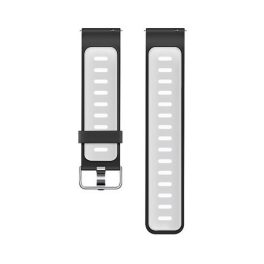 Pótszíj (univerzális, 22mm, szilikon) FEKETE/FEHÉR Pótszíj (univerzális, 22mm, szilikon) FEKETE/FEHÉR