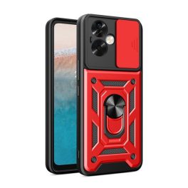 Defender szilikon telefonvédő (ütésállóság, tartógyűrű, kameravédő) PIROS   Defender szilikon telefonvédő (ütésállóság, tartógyűrű, kameravédő) PIROS