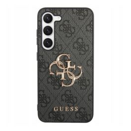 GUESS 4G BIG METAL LOGO műanyag telefonvédő (ütésállóság, bőr hatású hátlap) SÖTÉTSZÜRKE   GUESS 4G BIG METAL LOGO műanyag telefonvédő (ütésállóság, bőr hatású hátlap) SÖTÉTSZÜRKE