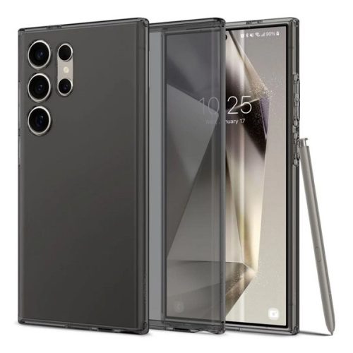 SPIGEN LIQUID CRYSTAL szilikon telefonvédő (ütésállóság, légpárnás sarok) SÖTÉTSZÜRKE