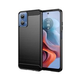 Szilikon telefonvédő (ütésállóság, légpárnás sarok, szálcsiszolt, karbon minta) FEKETE   Szilikon telefonvédő (ütésállóság, légpárnás sarok, szálcsiszolt, karbon minta) FEKETE