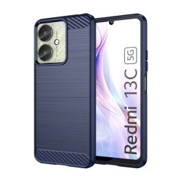 Szilikon telefonvédő (ütésállóság, légpárnás sarok, szálcsiszolt, karbon minta) SÖTÉTKÉK   Szilikon telefonvédő (ütésállóság, légpárnás sarok, szálcsiszolt, karbon minta) SÖTÉTKÉK
