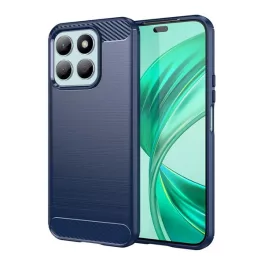   Szilikon telefonvédő (ütésállóság, légpárnás sarok, szálcsiszolt, karbon minta) SÖTÉTKÉK