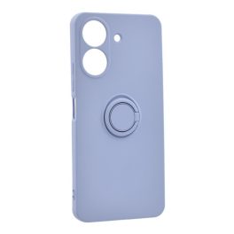 Szilikon telefonvédő (tartógyűrű, mikrofiber plüss belső, mágneses, kameravédő) LILA   Szilikon telefonvédő (tartógyűrű, mikrofiber plüss belső, mágneses, kameravédő) LILA