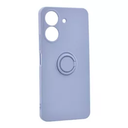   Szilikon telefonvédő (tartógyűrű, mikrofiber plüss belső, mágneses, kameravédő) LILA