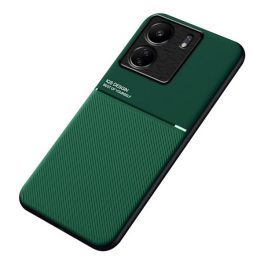Szilikon telefonvédő (ütésállóság, mágneses, bőr hatású hátlap, csíkos) SÖTÉTZÖLD   Szilikon telefonvédő (ütésállóság, mágneses, bőr hatású hátlap, csíkos) SÖTÉTZÖLD