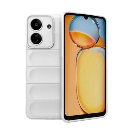 Szilikon telefonvédő (ütésállóság, kameravédő, 3D) FEHÉR   Szilikon telefonvédő (ütésállóság, kameravédő, 3D) FEHÉR