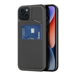   DUX DUCIS RAFI II MAG szilikon telefonvédő (kitámasztó, kártyazseb, RFID, MagSafe) FEKETE