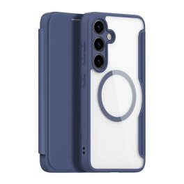 DUX DUCIS SKIN X PRO tok álló, bőr hatású (FLIP, oldalra nyíló, RFID, MagSafe) SÖTÉTKÉK   DUX DUCIS SKIN X PRO tok álló, bőr hatású (FLIP, oldalra nyíló, RFID, MagSafe) SÖTÉTKÉK