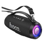 HOCO SURGE bluetooth hordozható hangszóró (v5.3, 2x20W, USB, AUX kimenet, LED jelzés + vállpánt) FEKETE